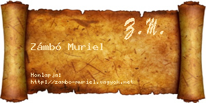 Zámbó Muriel névjegykártya